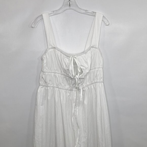 Summer Boho Dress White Corset Tie L - Picture 4 of 11